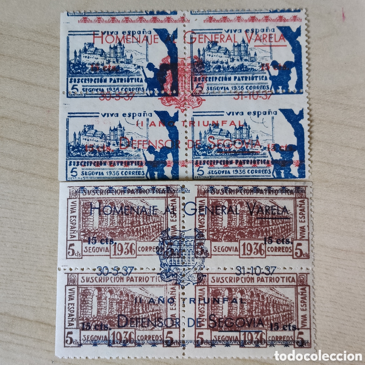 Sellos: y08 Segovia Homenaje al General Varela