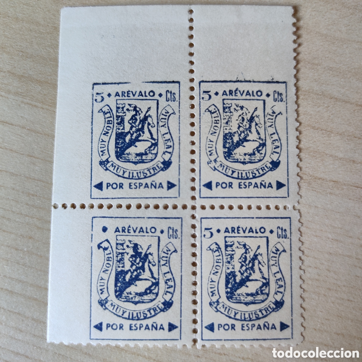 Sellos: y08 &Aacute;vila Ar&eacute;valo SIN CIFRA B4 sin dentado bordes