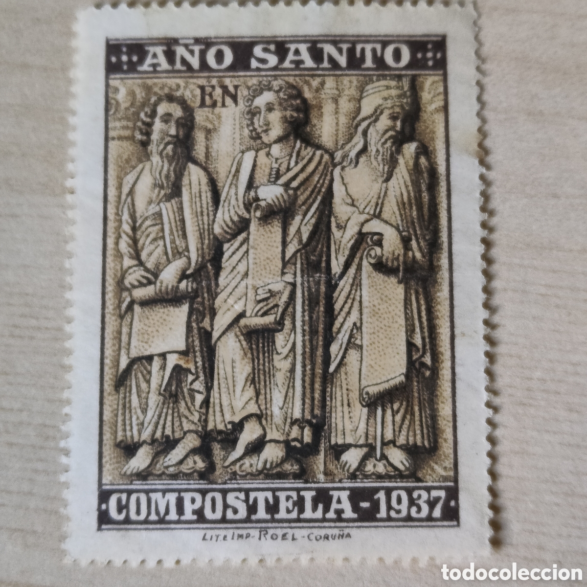 Sellos: y09 Compostela a&ntilde;o Santo 1937