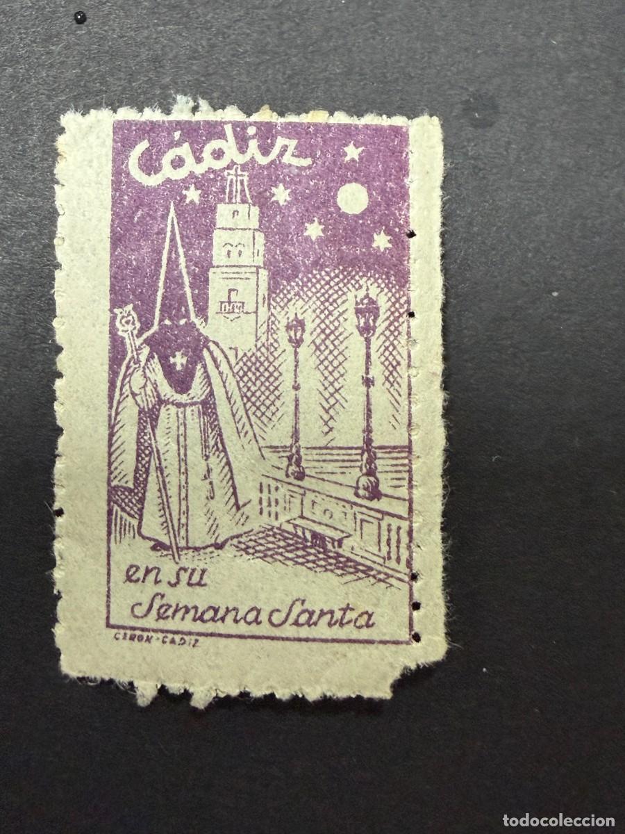Sellos: C&Aacute;DIZ EN SU SEMANA SANTA. VI&Ntilde;ETA.