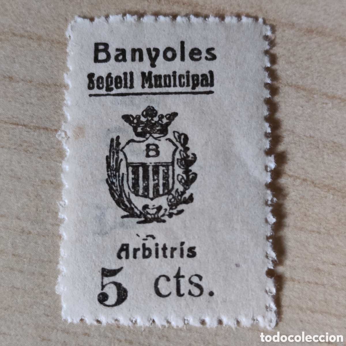 Sellos: y01 MUY RARO Girona Segell Municipal Arbitris Allepuz Guillamon NO CATALOGADO