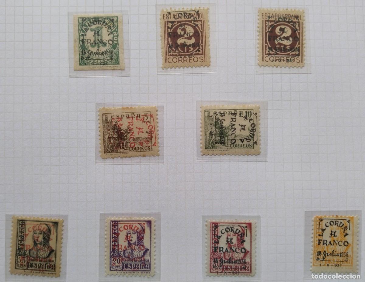 Sellos: GUERRA CIVIL LA CORU&Ntilde;A GALICIA EDIFIL 1 - 9