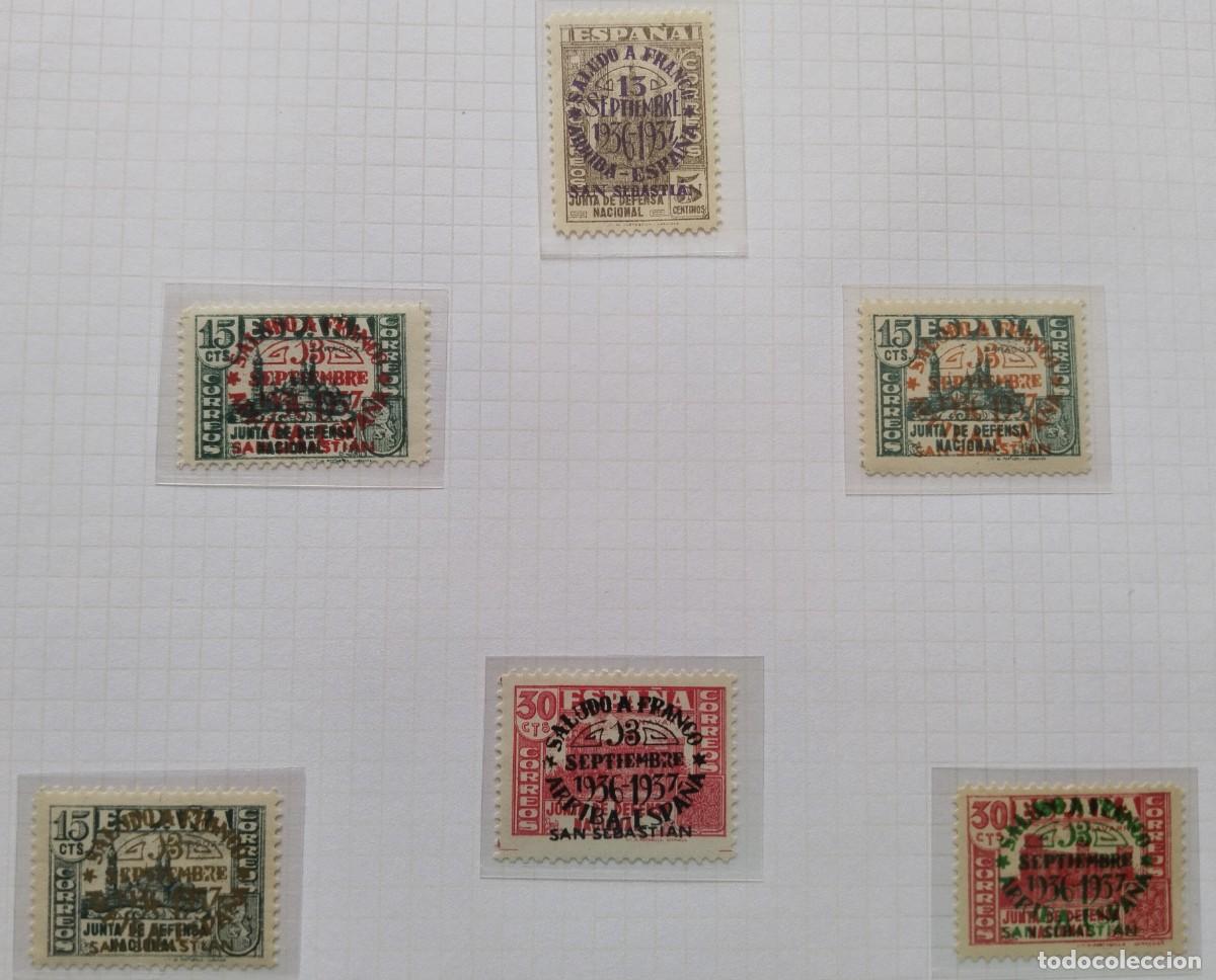 Sellos: GUERRA CIVIL SAN SEBASTIAN PAIS VASCO EDIFIL 54 - 59