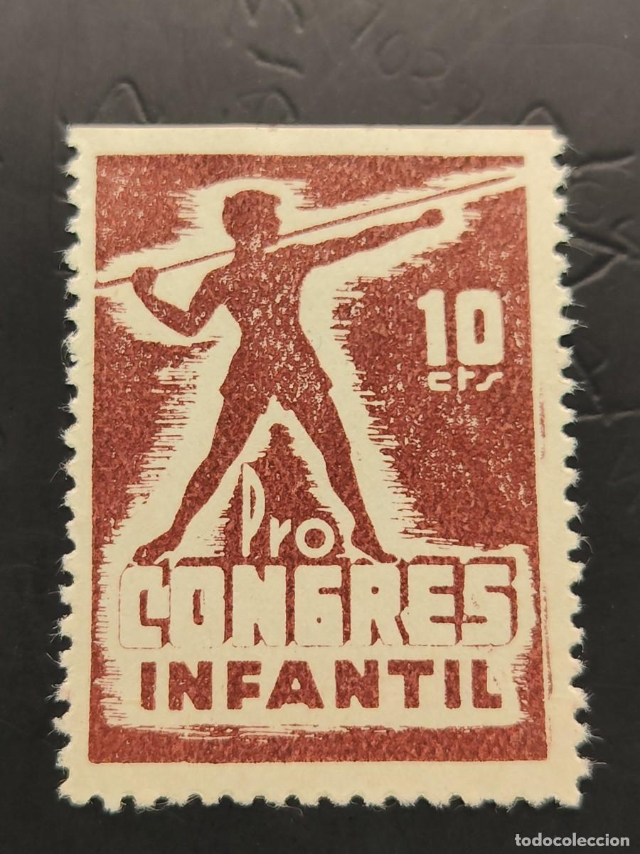 Sellos: VI&Ntilde;ETA POLITICA REPUBLICANA AFINET 1840 * 10 CTS CASTA&Ntilde;O OSCURO