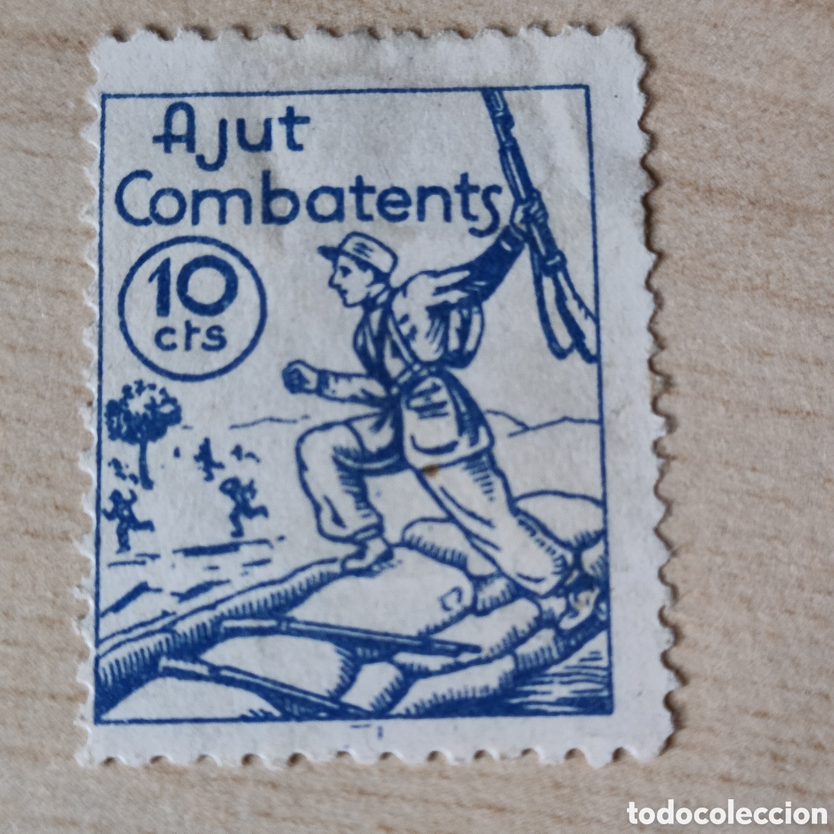 Sellos: A62 Ajut als Combatents Catalunya Allepuz 3444 Afinet 1910 Barcelona