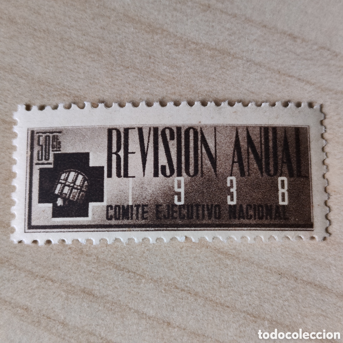 Sellos: a62 S.R.I. Revisi&oacute;n Anual 1938 Allepuz 1219 afinet 79 SRI Socorro Rojo Internacional