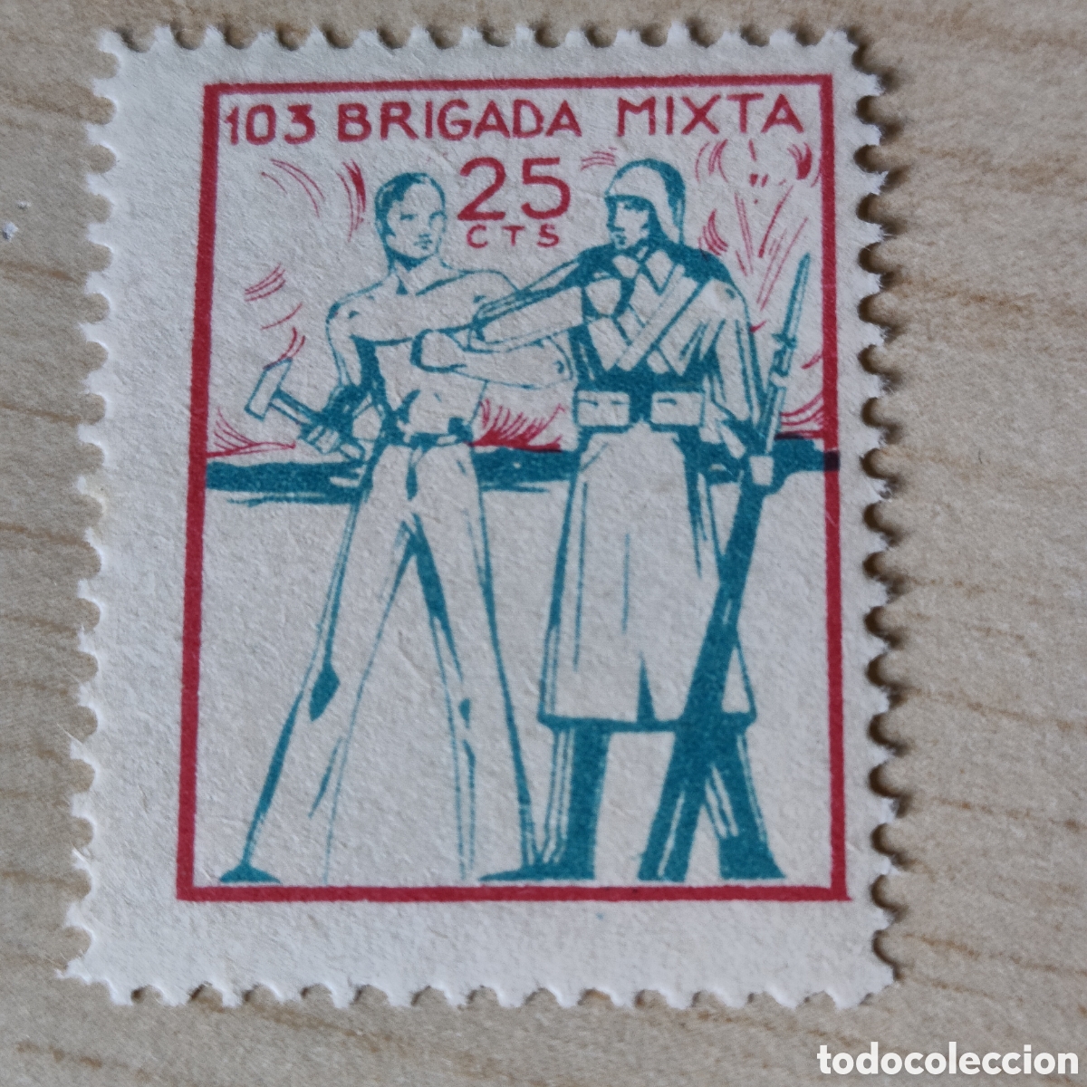 Sellos: a62 Brigada Mixta 103 Internacionales Allepuz 1996 Afinet 1131 Organizaciones Militares