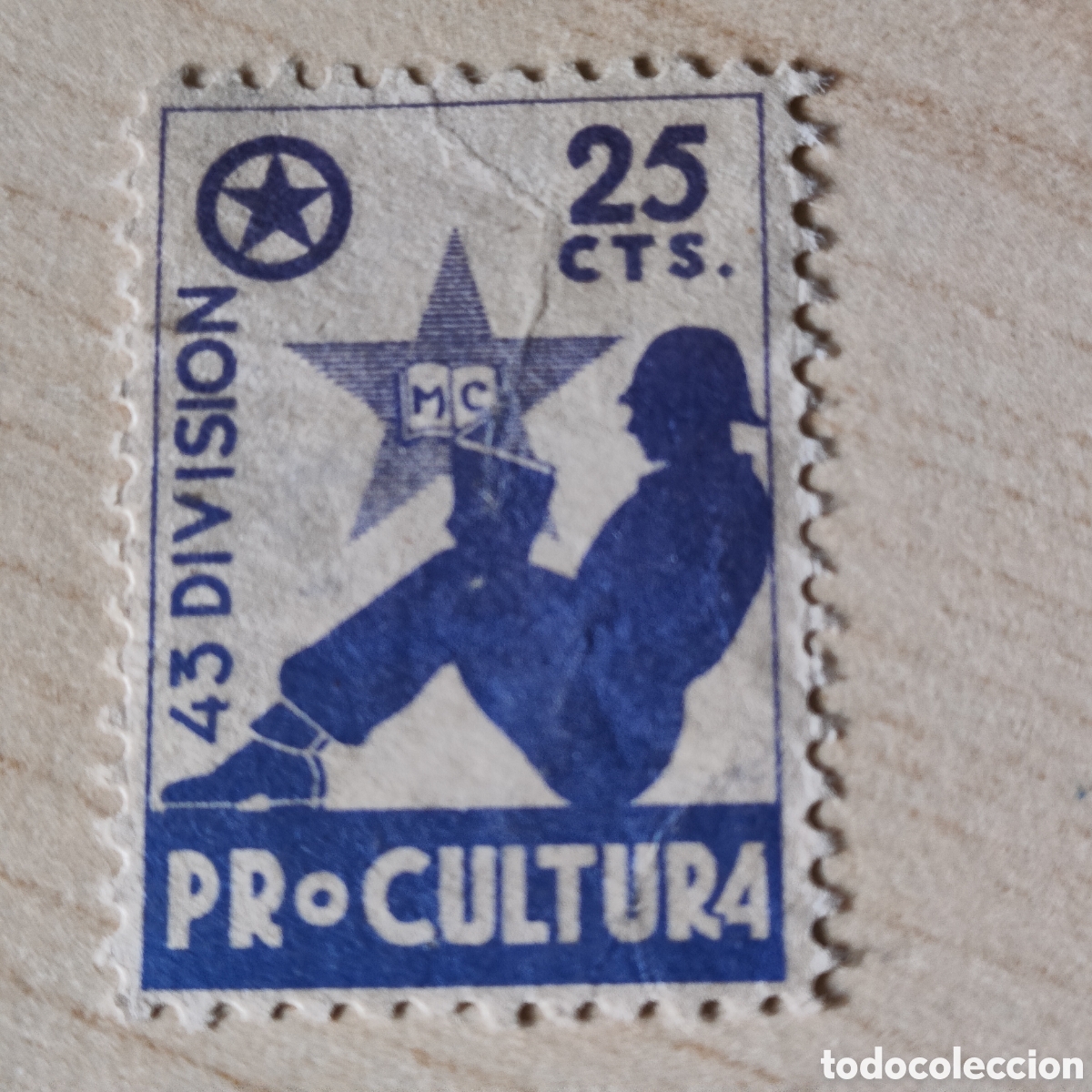 Sellos: y01 Pro Cultura 43 Divisi&oacute;n 25 cts Allepuz 2140 afinet 1146