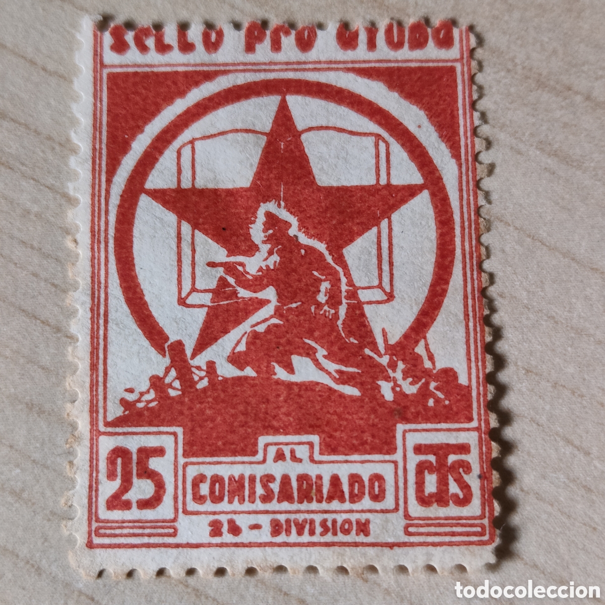 Sellos: a62 Pro Ayuda al Comisariado 24 Divisi&oacute;n P.C.E. Allepuz 105 afinet 1134 Partido Comunista Espa&ntilde;a