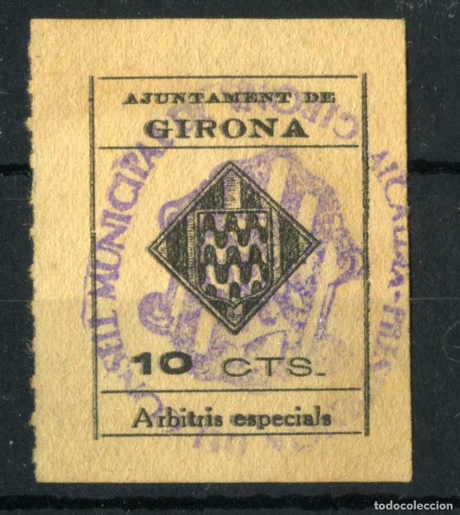 Sellos: XS- GIRONA Segell Municipal 10 Cts. Arbitris Especials Anys 30 RAR