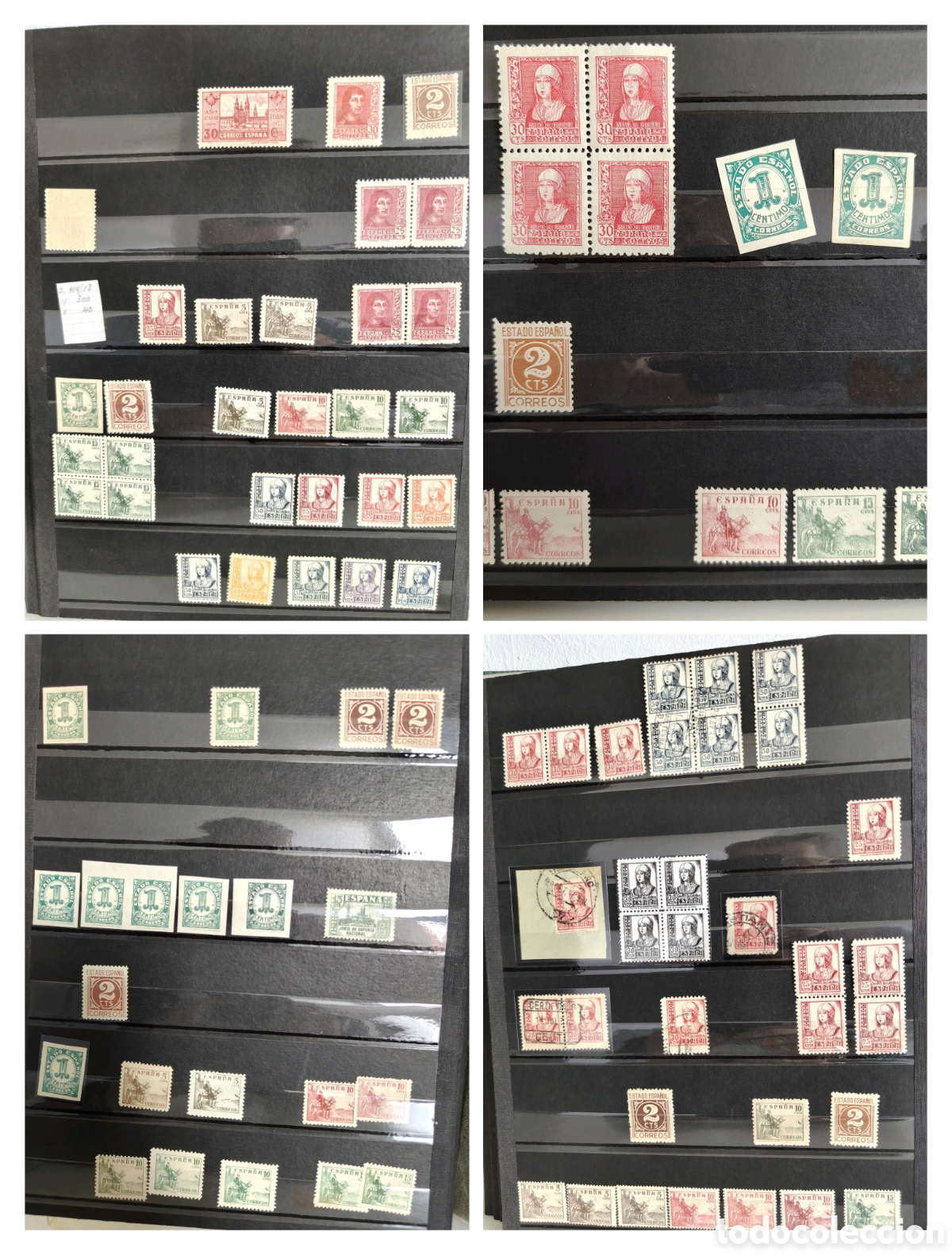Sellos: Espa&ntilde;a lote Sellos CID Isabel Edifil 814/27 ESTUDIO DE VARIEDADES sellos NUEVO***/* A&Ntilde;O 1937