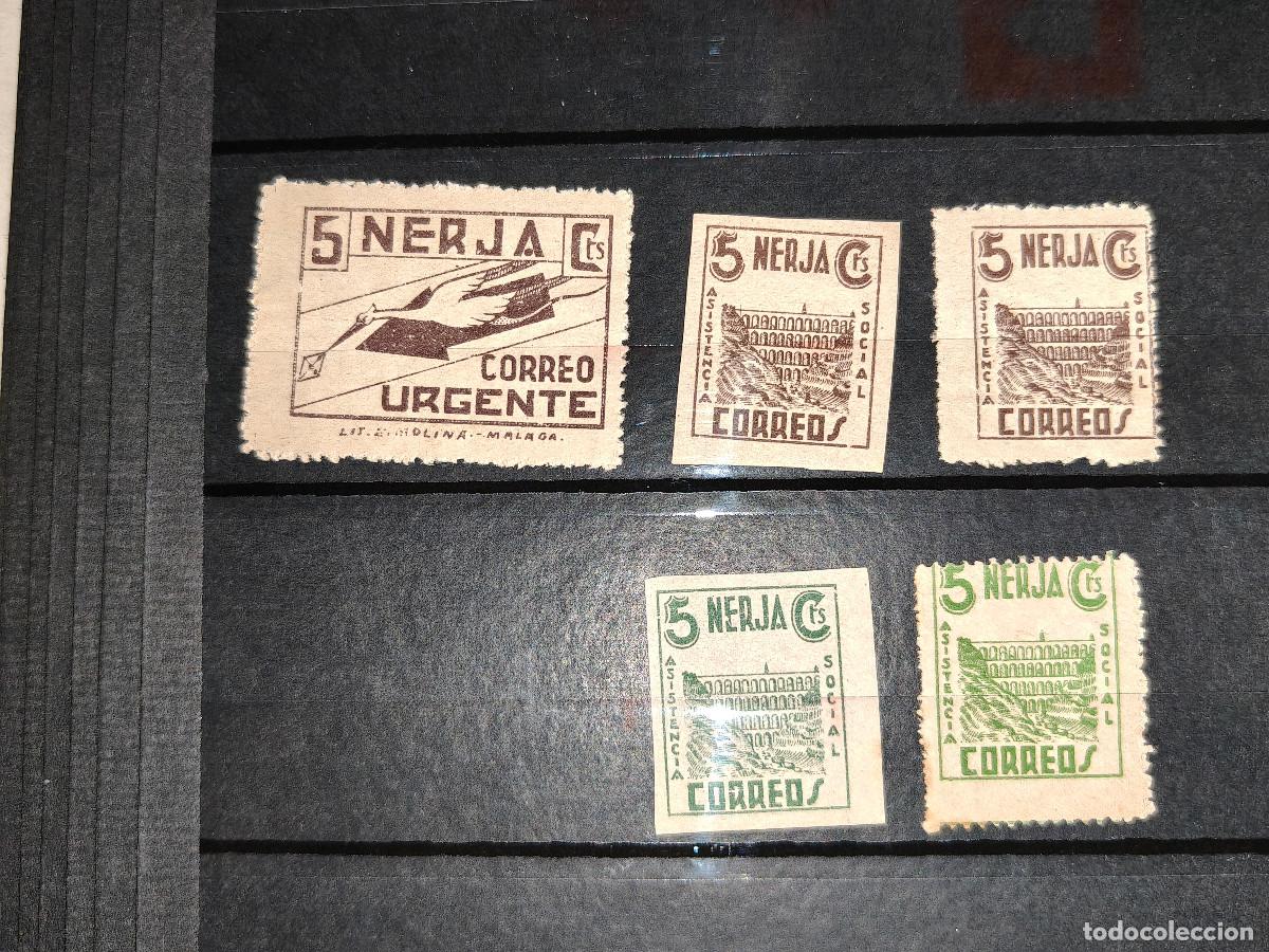 Sellos: Espa&ntilde;a lote Sellos GUERRA CIVIL NERJA MALAGA sellos NUEVO* muy escaso a&ntilde;o 1936