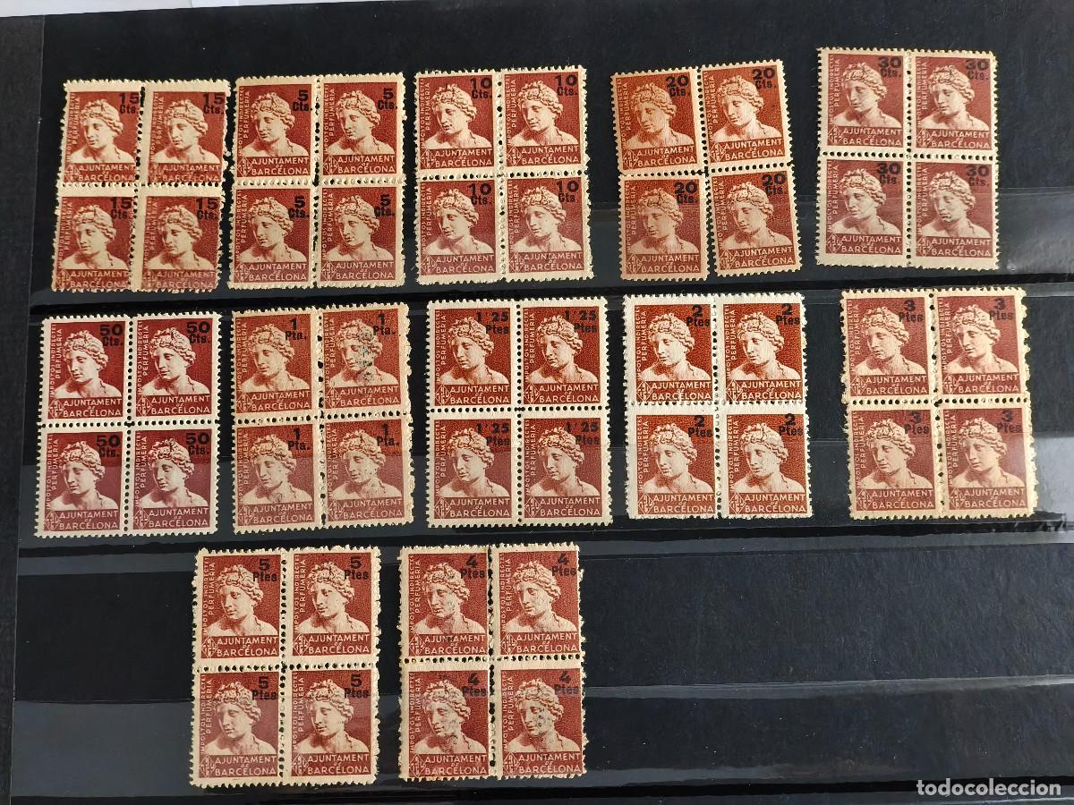 Sellos: Espa&ntilde;a lote 48 Sellos BARCELONA IMPUESTO PERFUME Serie Completa sellos NUEVO* muy escaso a&ntilde;o 1926