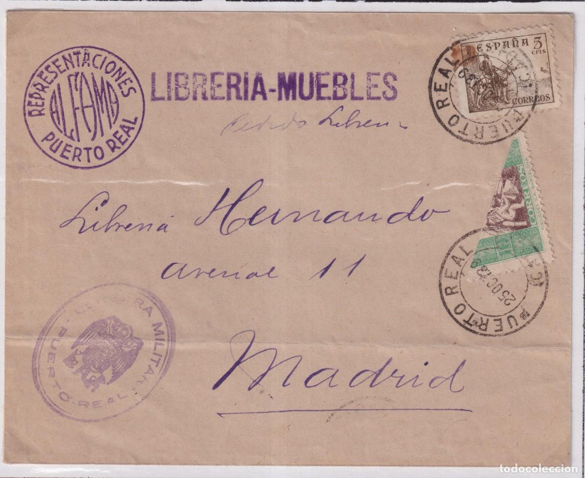 Sellos: PUERTO REAL - CENSURA MILITAR N&ordm; 2 - 1939 - VIOLETA - FOTO ADICIONAL