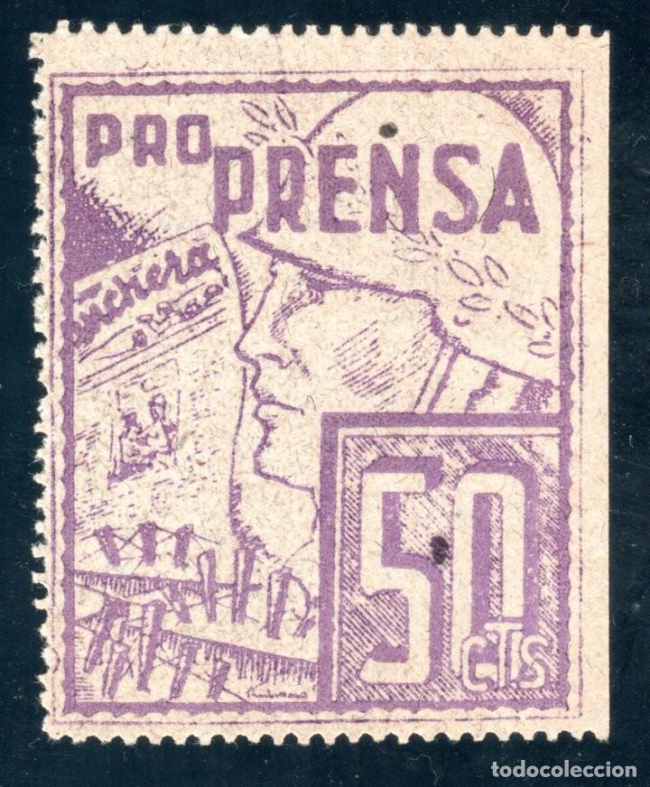 Sellos: PRO PRENSA. PERI&Oacute;DICO. TRINCHERA. 50 CTS. MUY RARO. (SALIDA: 0,01 &euro;).