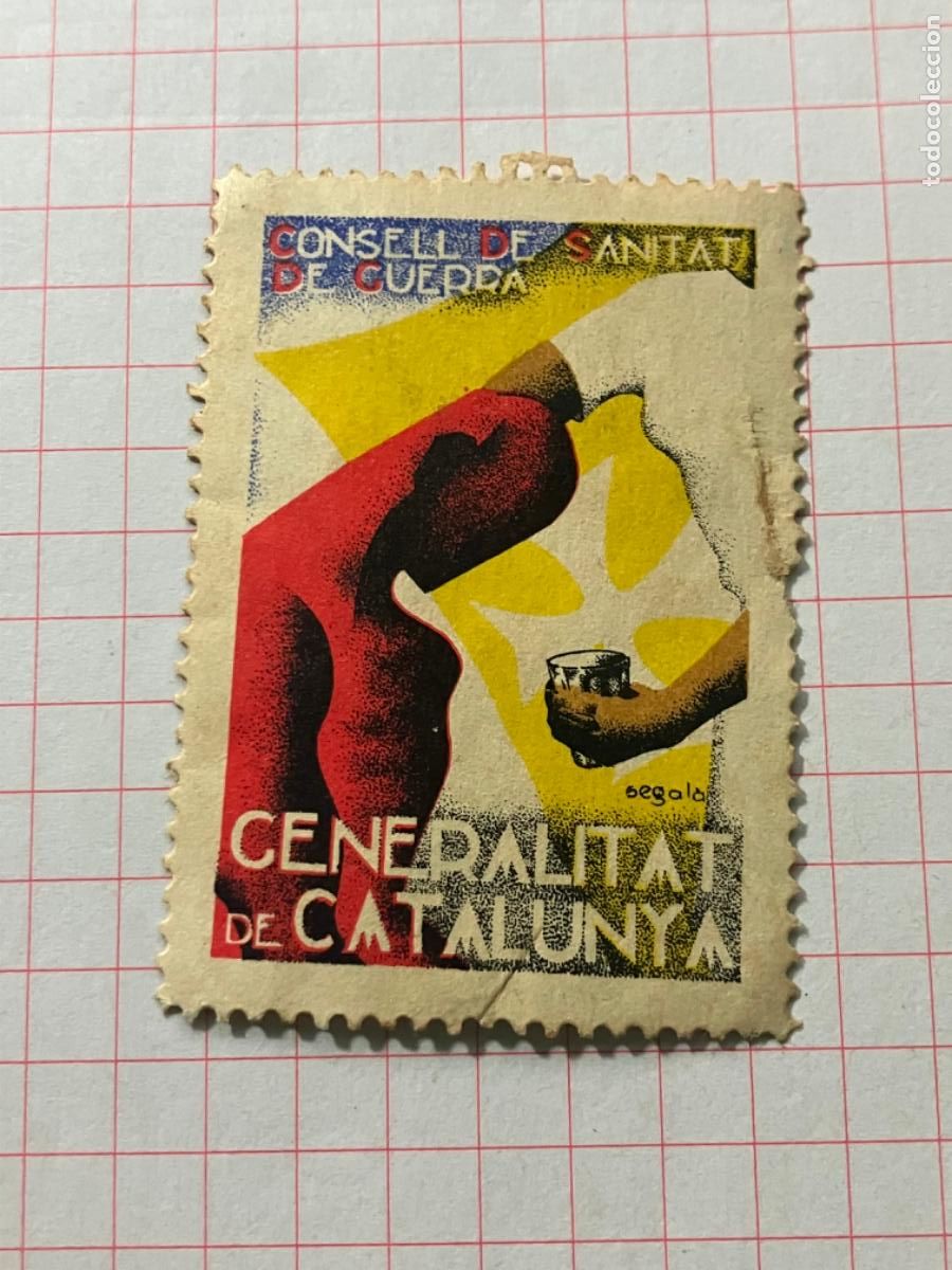 Sellos: Vi&ntilde;eta Guerra Civil - Consell Sanitat de Guerra - Generalitat de Catalunya