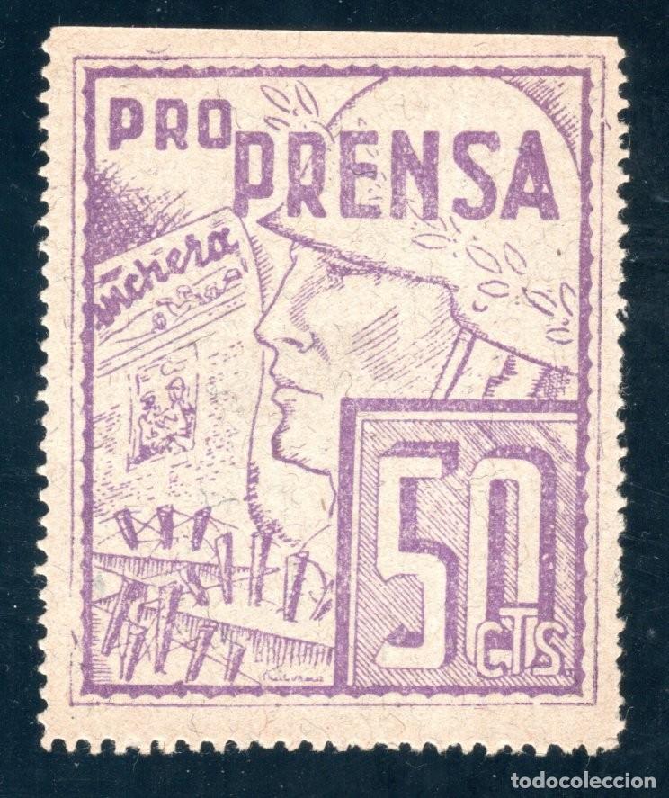 Sellos: PRO PRENSA. PERI&Oacute;DICO. TRINCHERA. 50 CTS. MUY RARO.