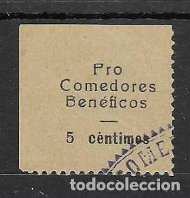 Sellos: FREGENAL -BADAJOZ-, 5 CTS.,- PRO COMEDORES BENEFICOS- ESQUINA PLIEGO -VER FOTOS