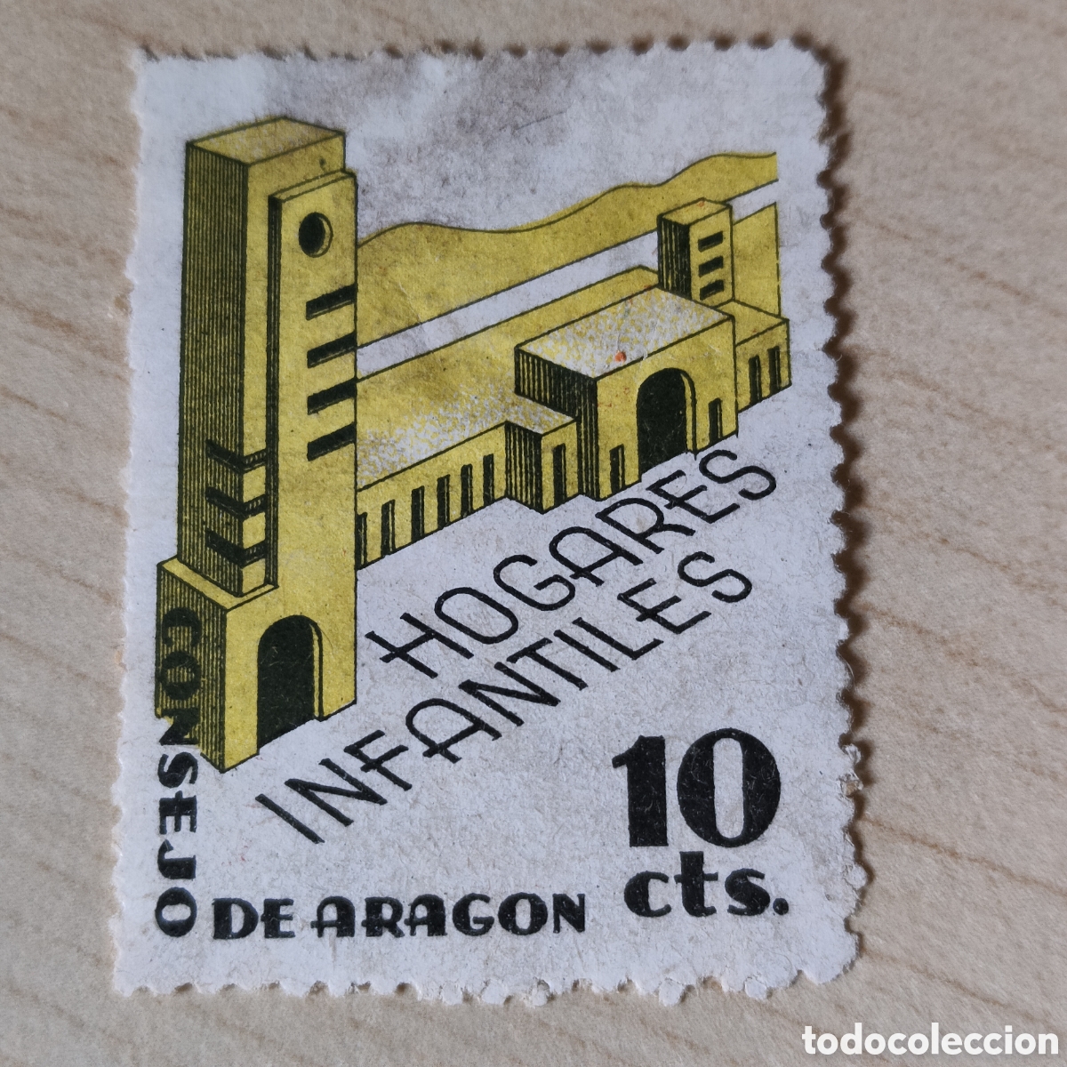 Sellos: a66 MUY RARO Arag&oacute;n Consejo Regional Defensa Hogares Infantiles Afinet 1550 Zaragoza