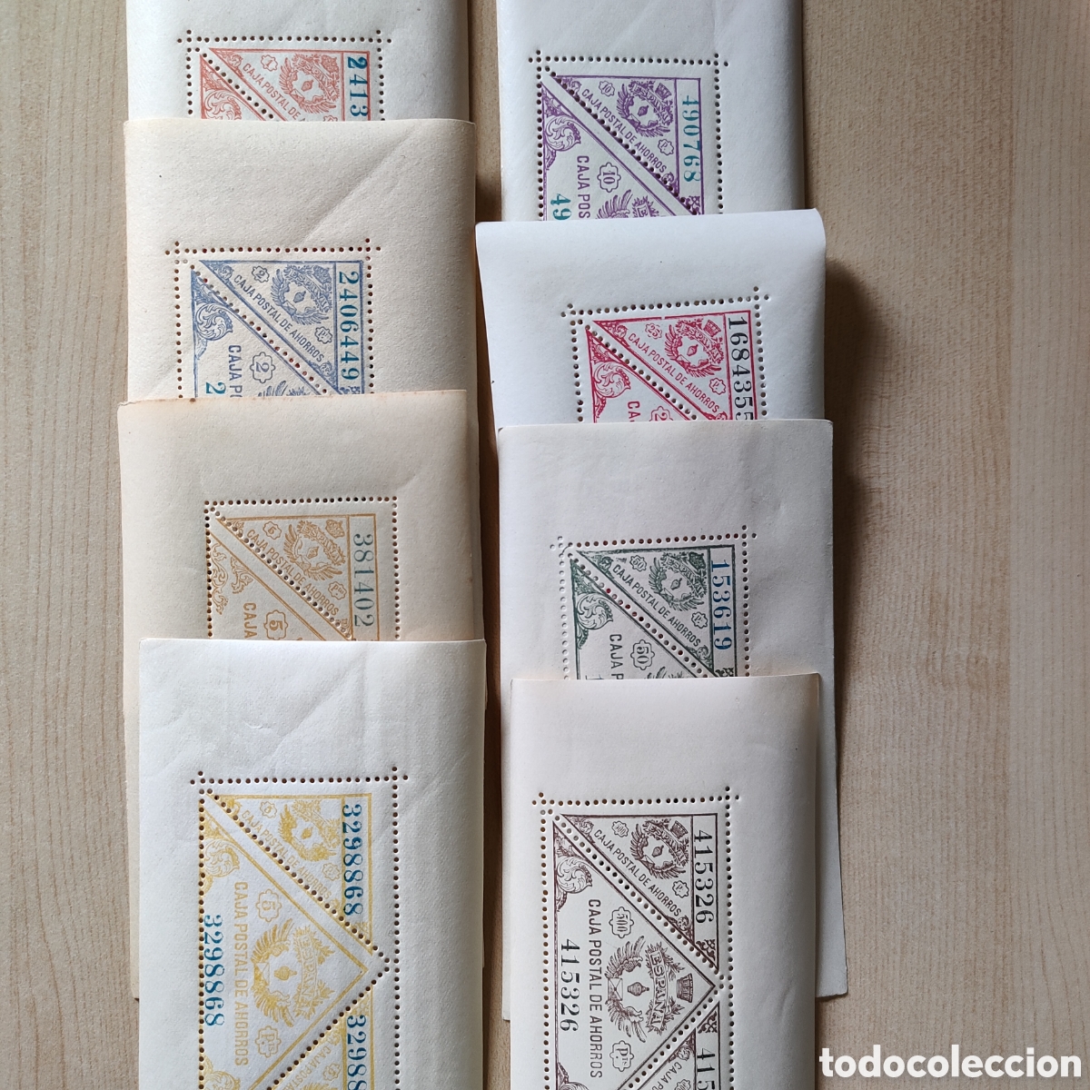 Sellos: a65 Caja Postal de Ahorros GALVEZ 20 a 28 serie completa 1 a 500 ptas pts