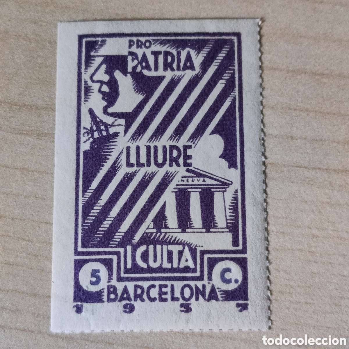 Sellos: a66 Barcelona Patria Lliure i Culta Allepuz 230 Violeta