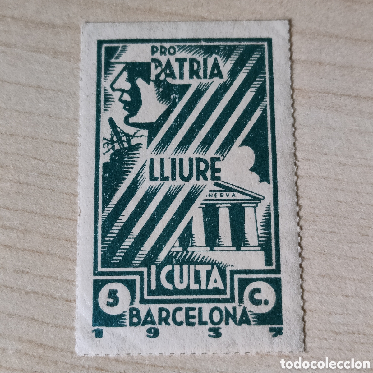Sellos: a66 Barcelona Patria Lliure i Culta Allepuz 226 verde