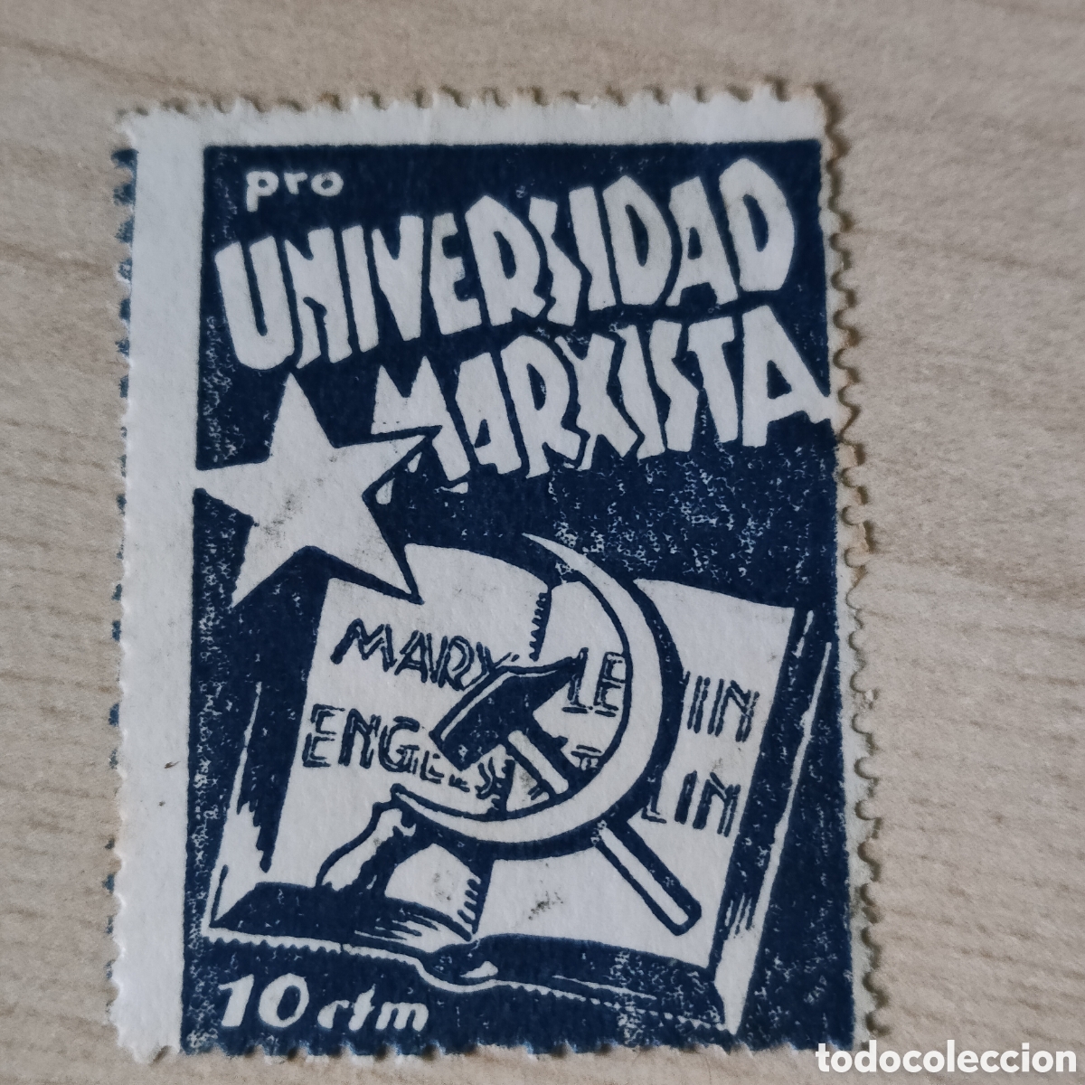 Sellos: z11 P.C.E. Pro Universidad Marxista 10 cts Allepuz 84 afinet 1893 AZUL OSC Partido Comunista Espa&ntilde;a