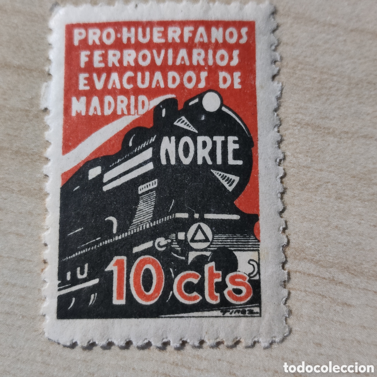 Sellos: z11 Pro Hu&eacute;rfanos Ferroviarios Evacuados Madrid Norte Afinet 1998 GG2554