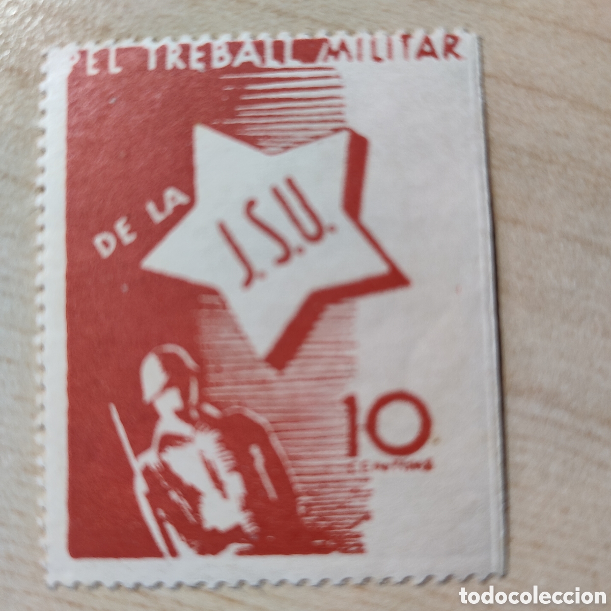 Sellos: z11 J.S.U. El treball Militar de la Juventus Socialistes Unificades Allepuz 1567 afinet 1702