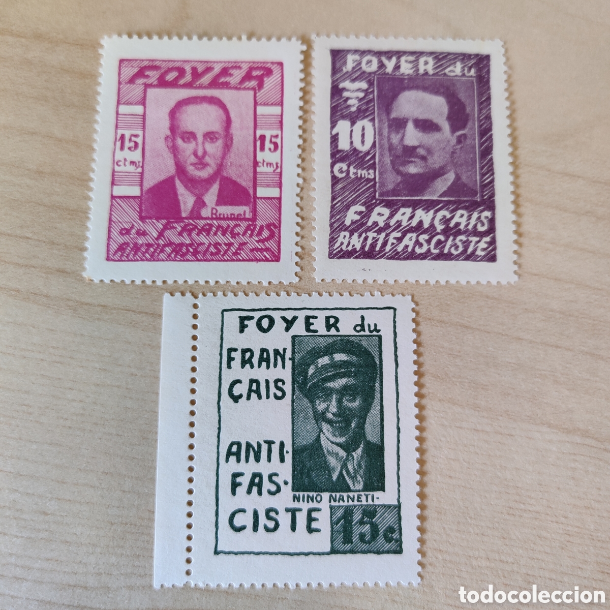 Sellos: z09 Foyer du Fran&ccedil;ais Antifasciste x 3