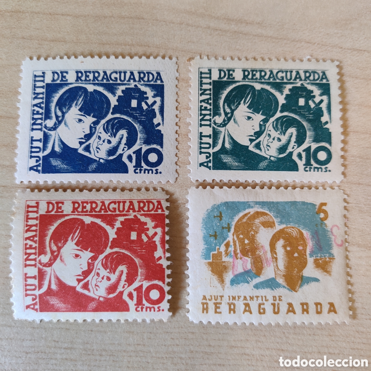 Sellos: z08 Ajut Infantil de Reraguarda Allepuz 2860 a 2862 serie completa