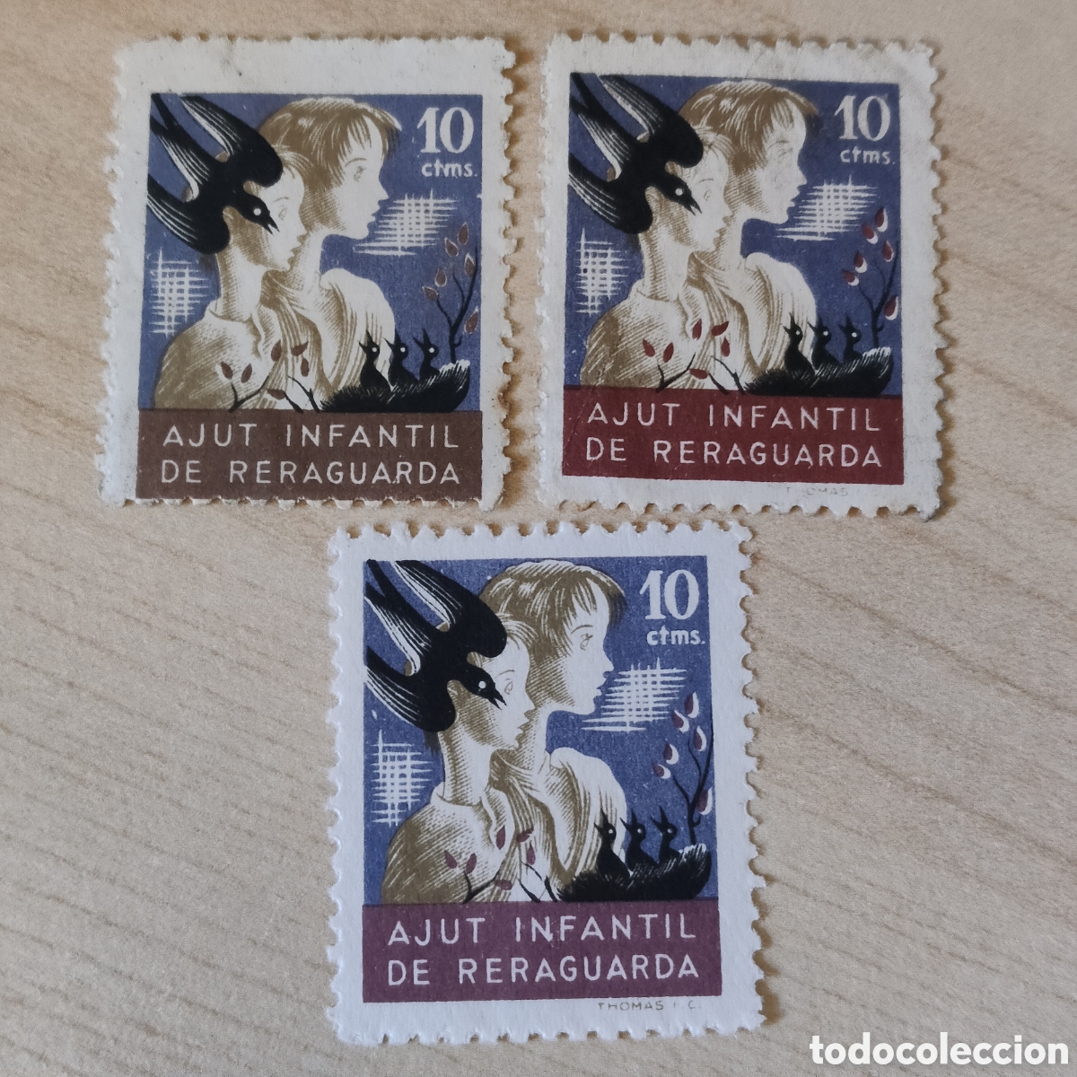 Sellos: z07 Ajut Infantil de Reraguarda x 3