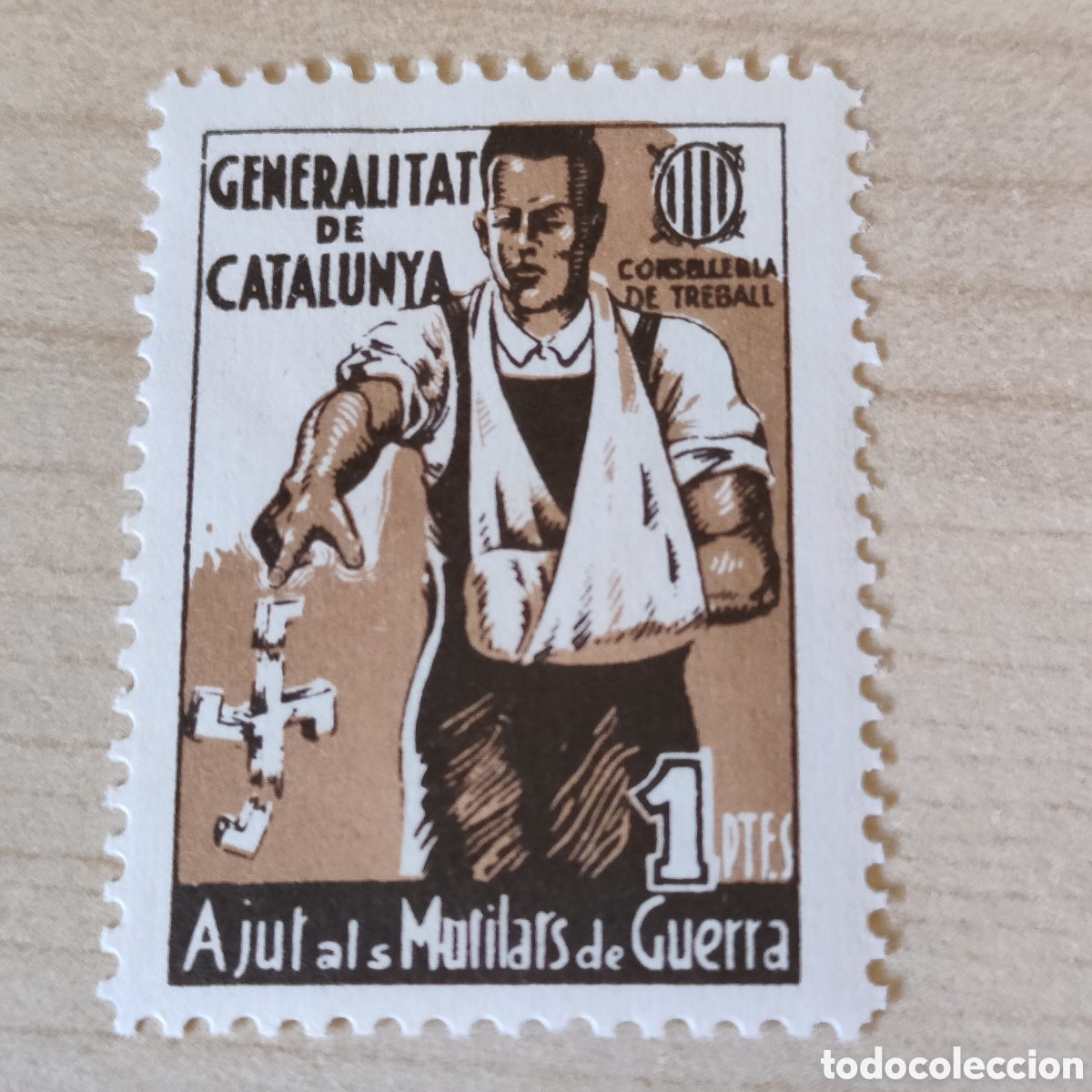 Sellos: Z07 Ajut als Mutilats de Guerra Conselleria de treball Generalitat Catalunya