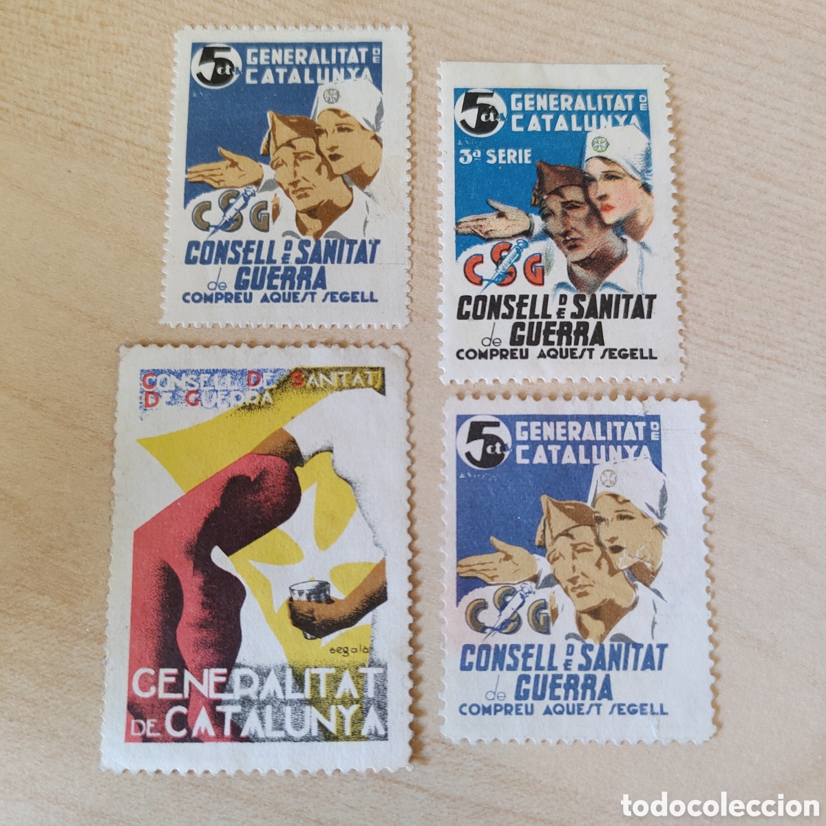 Sellos: z07 Consell de Sanitat Guerra Generalitat Catalunya Compreu aquest segell