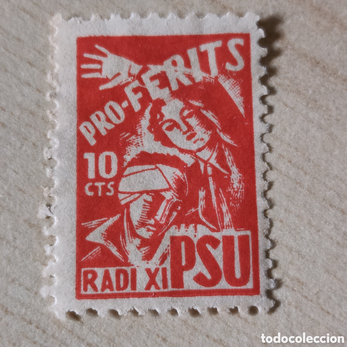 Sellos: z04 P.S.U. Pro Ferits Radi XI PSU Allepuz 92 Afinet 693 Partit Socialista Catalunya