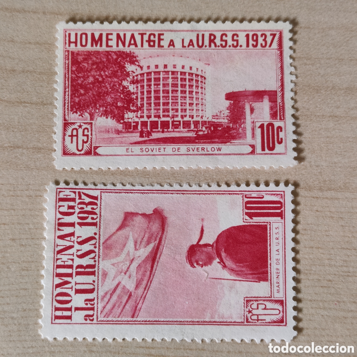 Sellos: z03 Homenatge a la U.R.S.S. 1937 A.U.S. Amigos Uni&oacute;n Sovi&eacute;tica URSS
