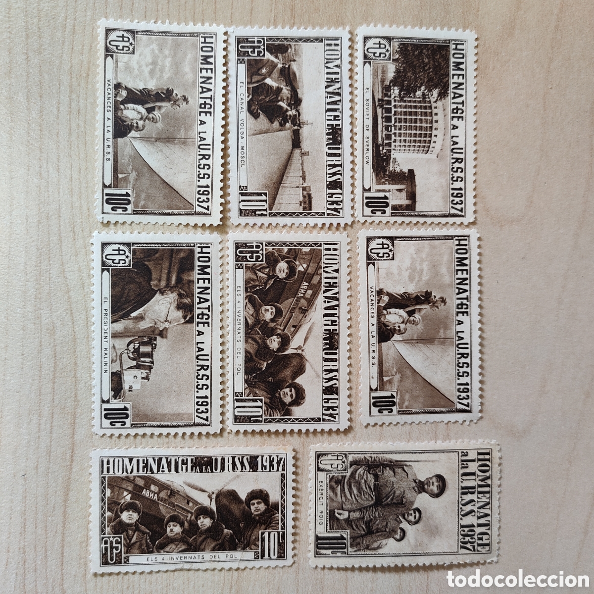Sellos: z03 Homenatge a la U.R.S.S. 1937 A.U.S. amigos de la Uni&oacute;n Sovi&eacute;tica URSS