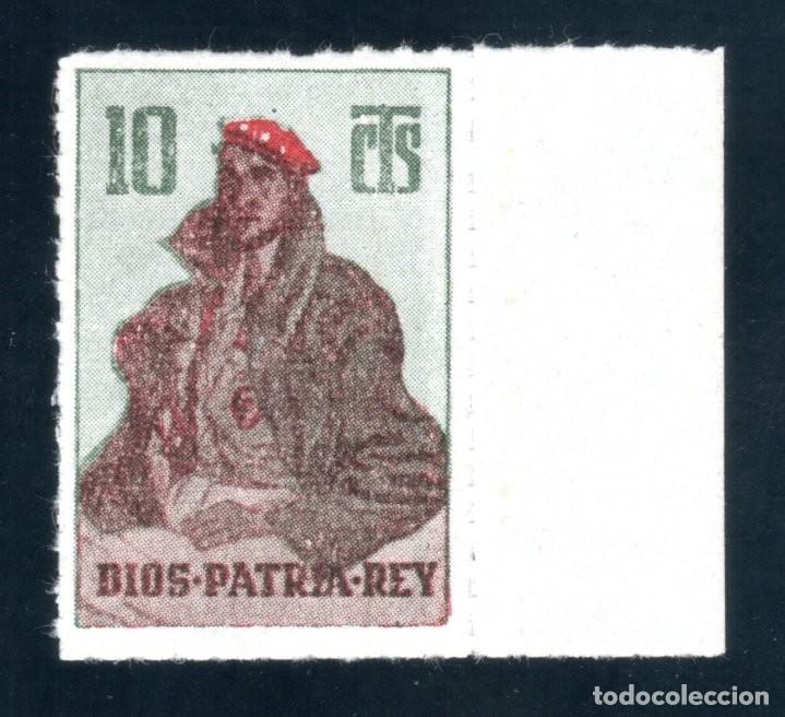 Sellos: DIOS-PATRIA-REY 10 CTS. VI&Ntilde;ETA CARLISTA.