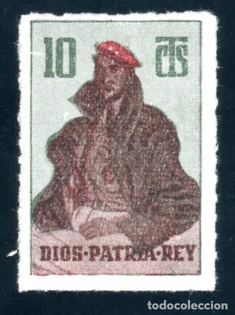 Sellos: DIOS-PATRIA-REY 10 CTS. VI&Ntilde;ETA CARLISTA.