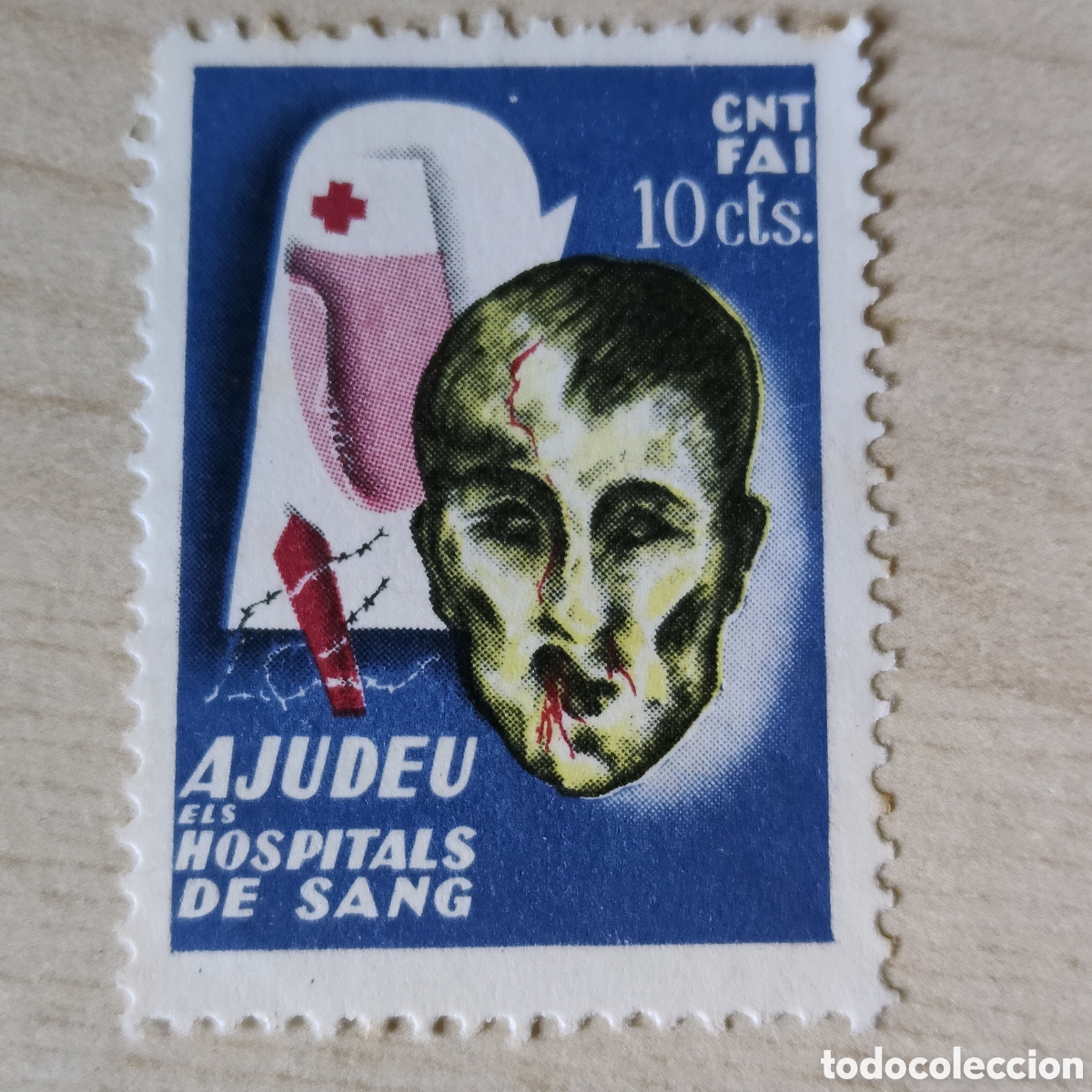 Sellos: z02 Ajudeu als Hospitals de Sang CNT FAI C.N.T. F.A.I.