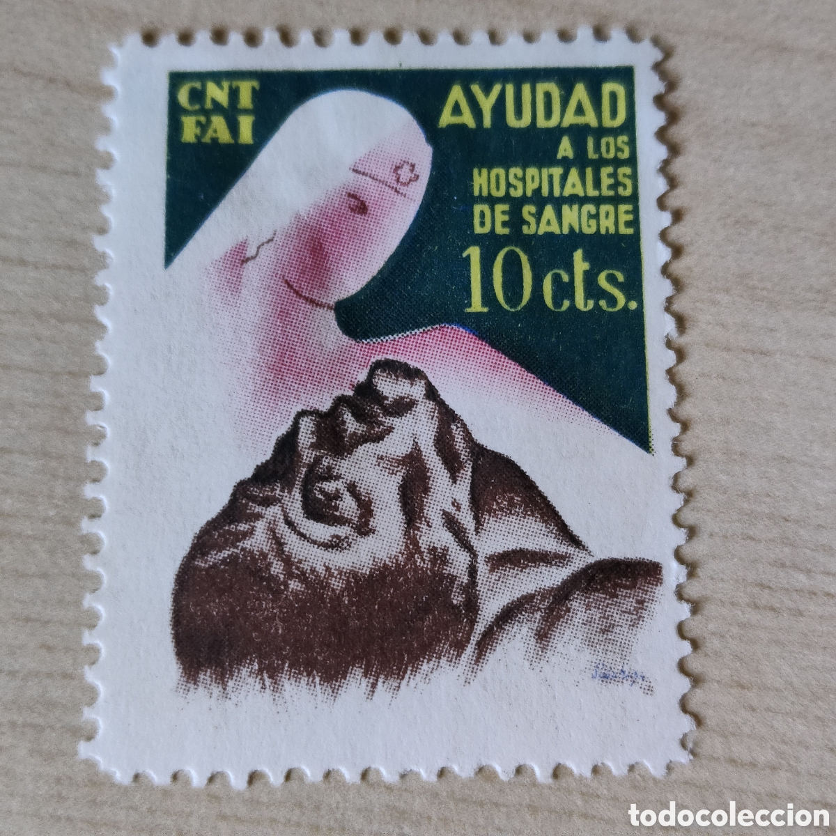 Sellos: z02 Ayudad a los hospitales de sangre CNT FAI C.N.T. F.A.I.