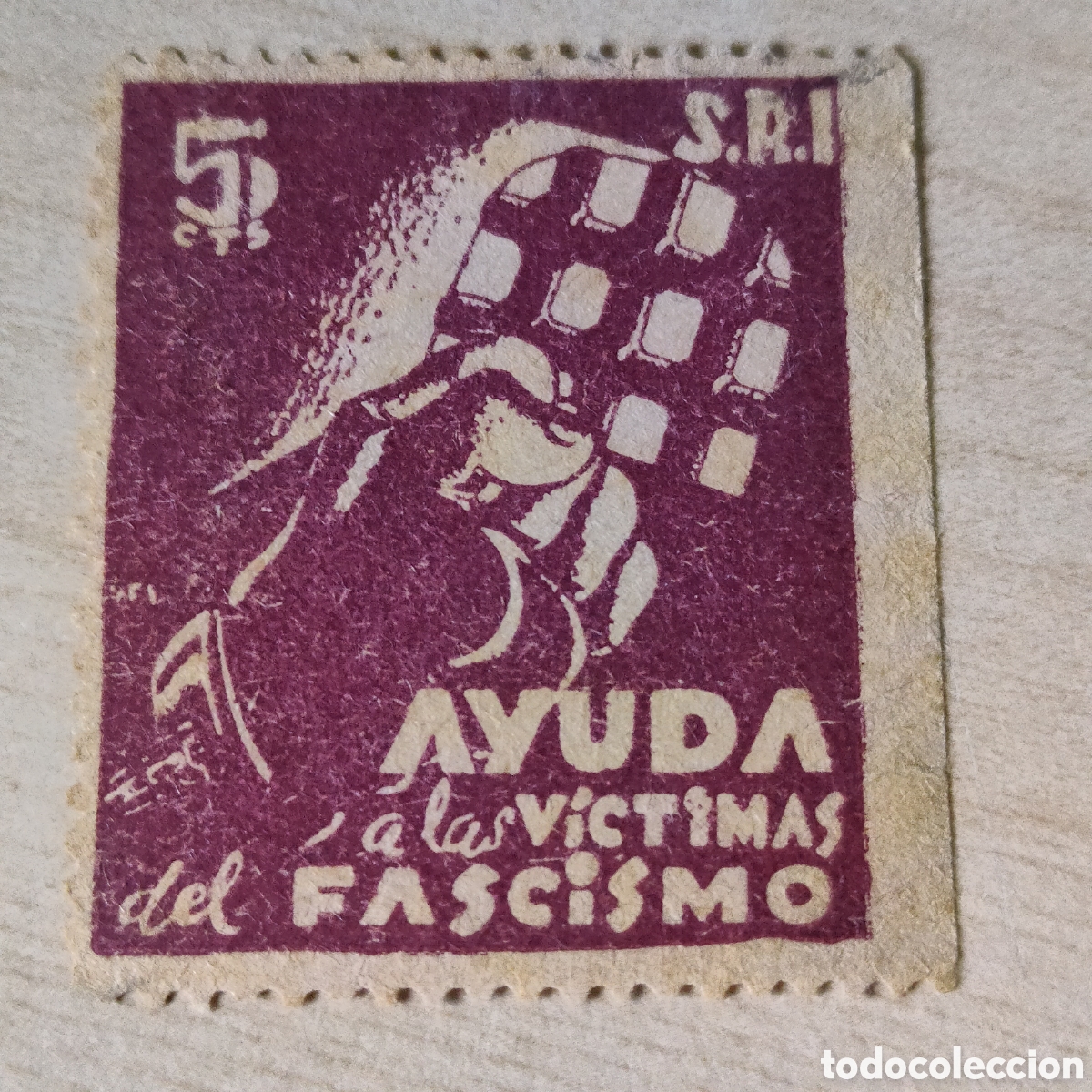 Sellos: z01 S.R.I. ayuda a las V&iacute;ctimas del Fascismo 5 cts SRI