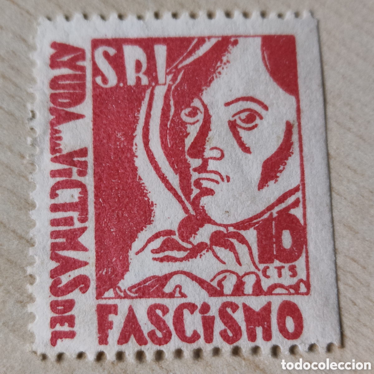 Sellos: z01 RARO S.R.I. Ayuda a las V&iacute;ctimas del Fascismo SELLO PEQUE&Ntilde;O Allepuz 1124