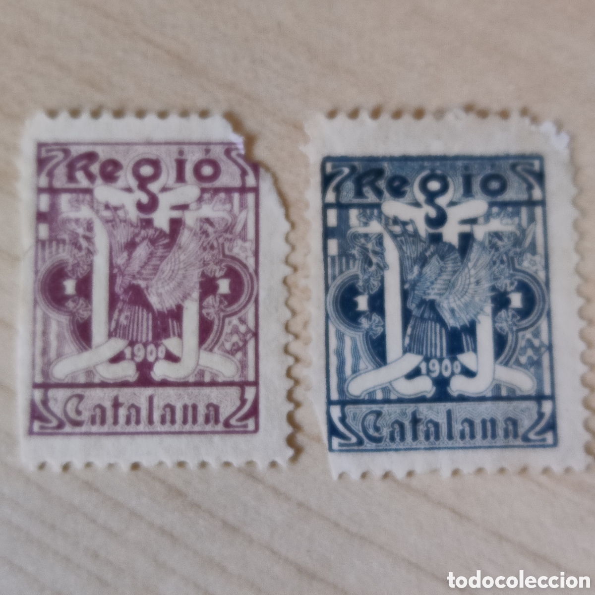 Sellos: x02 Regi&oacute; Catalana Nathan 25 Catalunya Lliure Estat Catal&agrave;