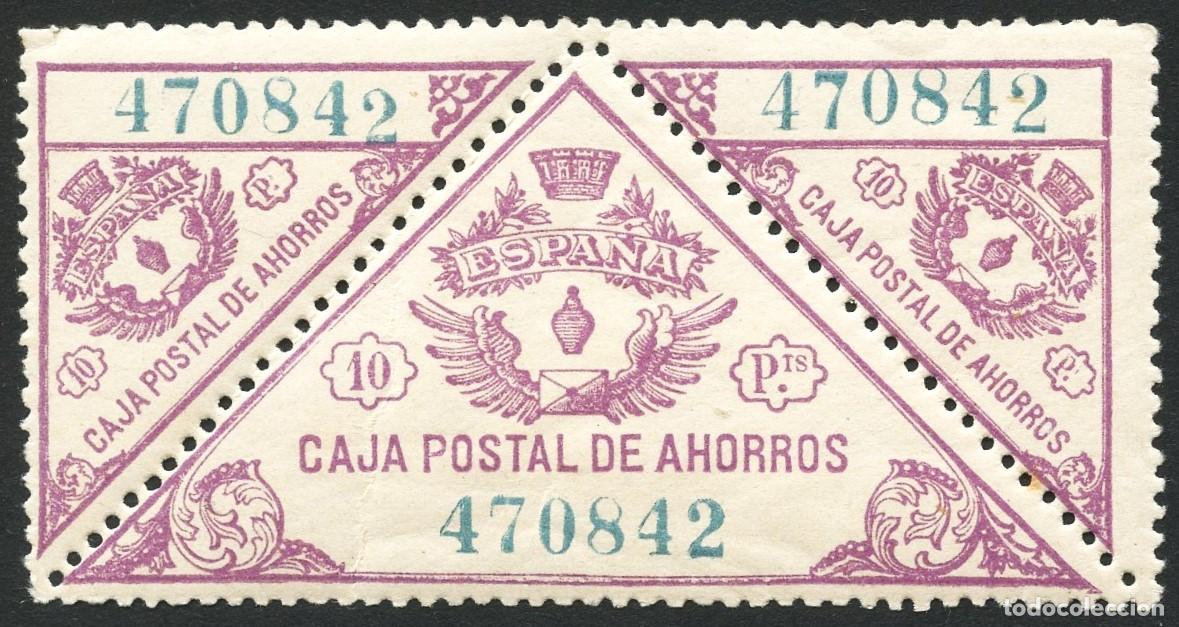 Briefmarken: GUERRA CIVIL, VI&Ntilde;ETA, SELLO, CAJA POSTAL DE AHORROS, VALOR: 10 PESETAS, 1933, 1939