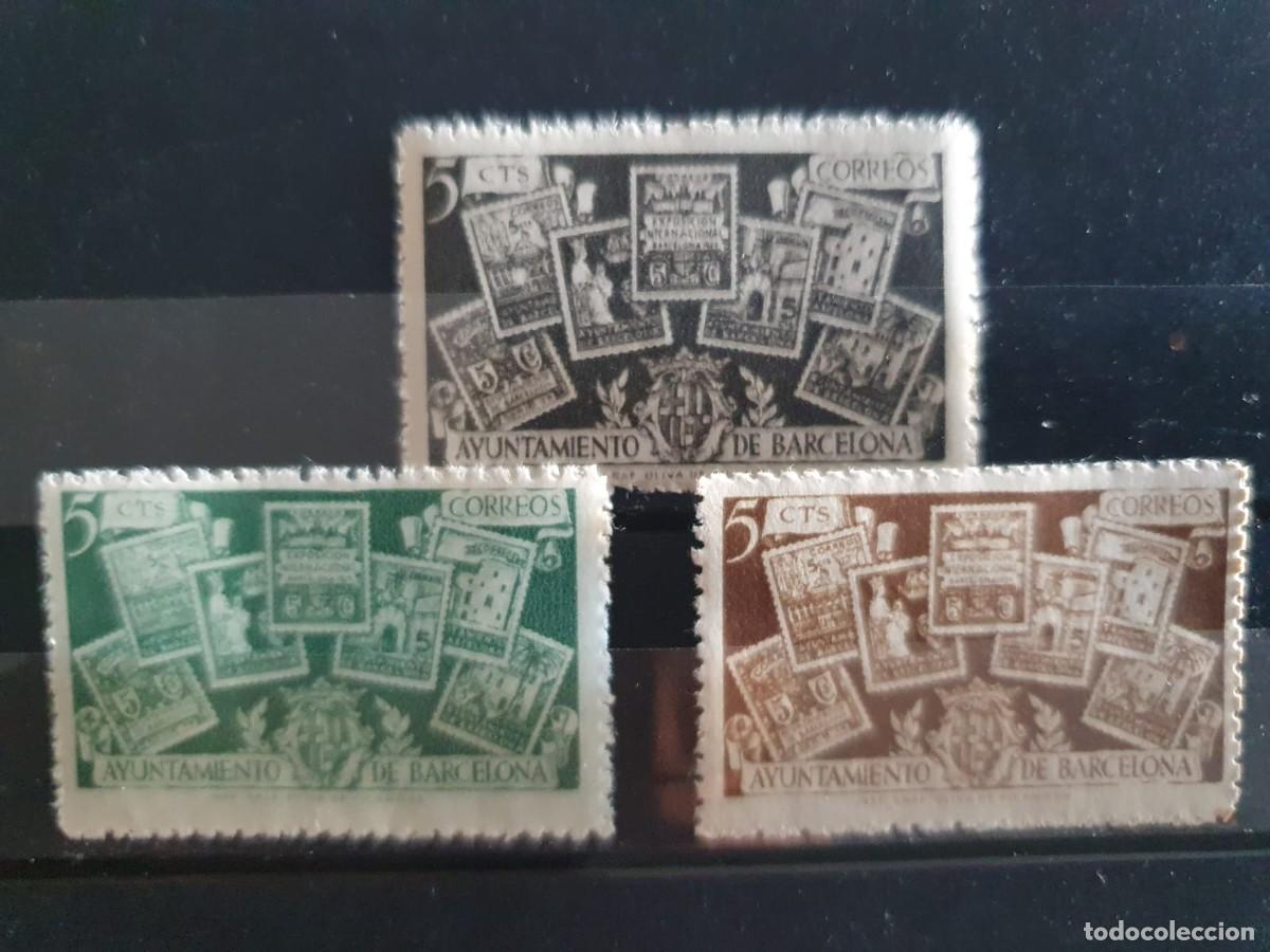 Timbres: SERIE COMPLETA BARCELONA EDIFIL 69 ** A 71 ** AYUNTAMIENTO 1945
