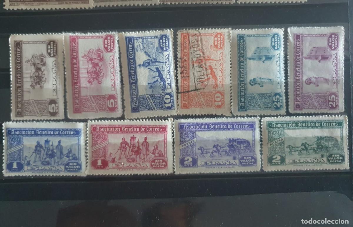Sellos: LOTE SELLOS ASOCIACION BENEFICA CORREOS 1944