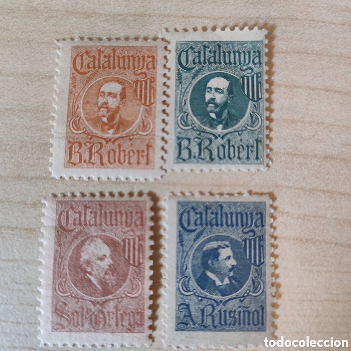 Sellos: x05 Catalunya Sol Ortega B. Robert A. Rusinyol Nathan 40 41 42 Lliure Estat Catal&agrave;