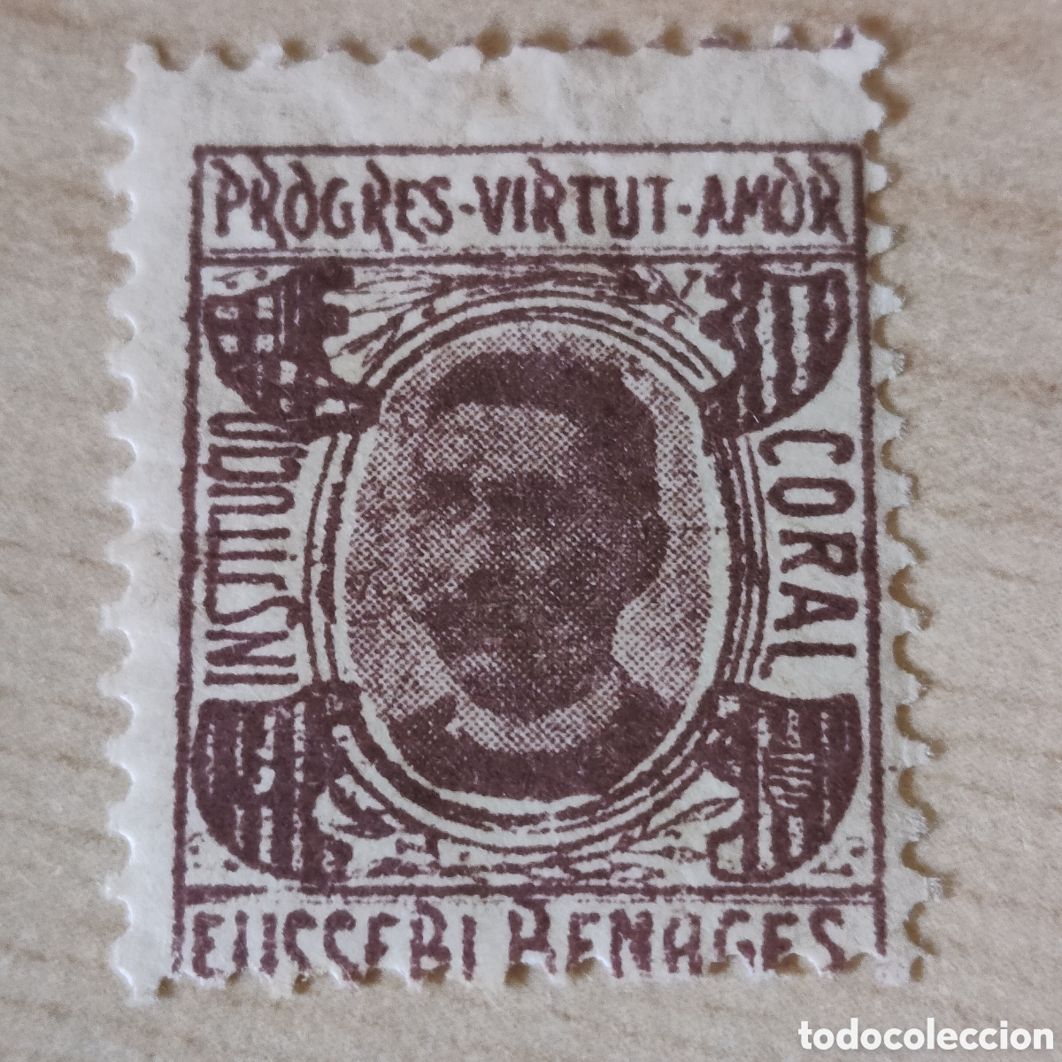 Sellos: x07 Catalunya Eussebi Benages Instituci&oacute; Coral Progres virtut amor Nathan 41