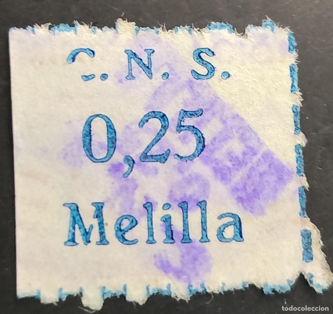 Sellos: MELILLA EDIFIL N/C 0,25 PTAS AZUL